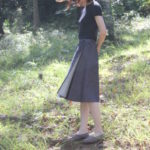 国産デニムのラップスカート